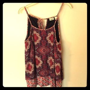 Red white and blue spaghetti strap top